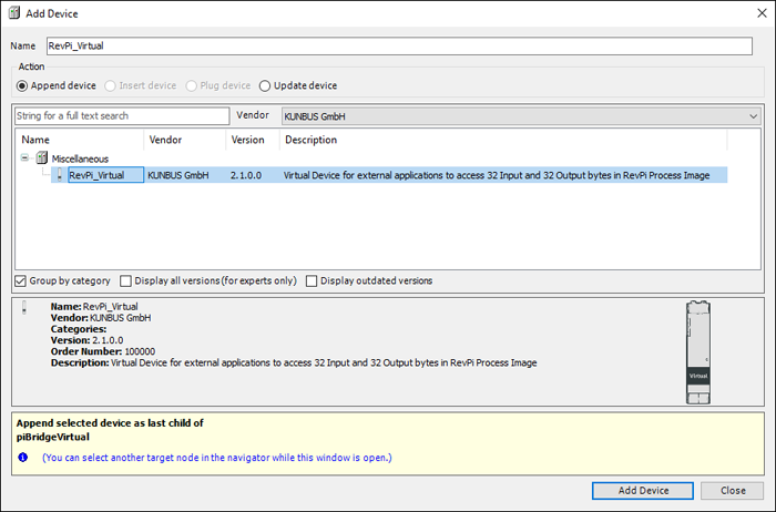 revpi codesy add virtual