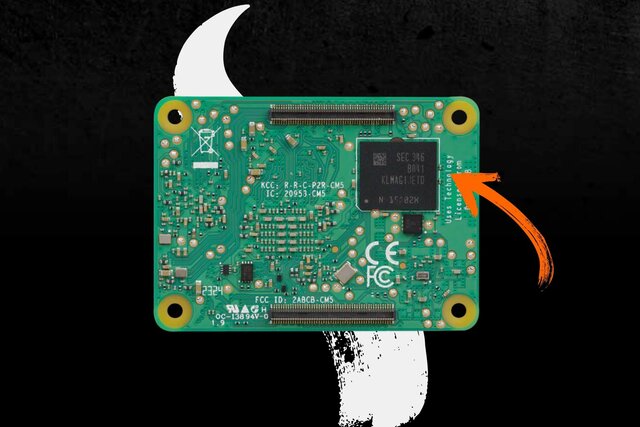 Industrial Raspberry Pi with eMMC flash memory