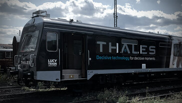 Smart Rail – On display is Lucy, a laboratory train from Thales Germany