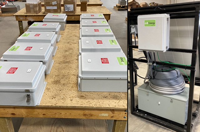 Several finished ‘Edge POC’ boxes are waiting to be used